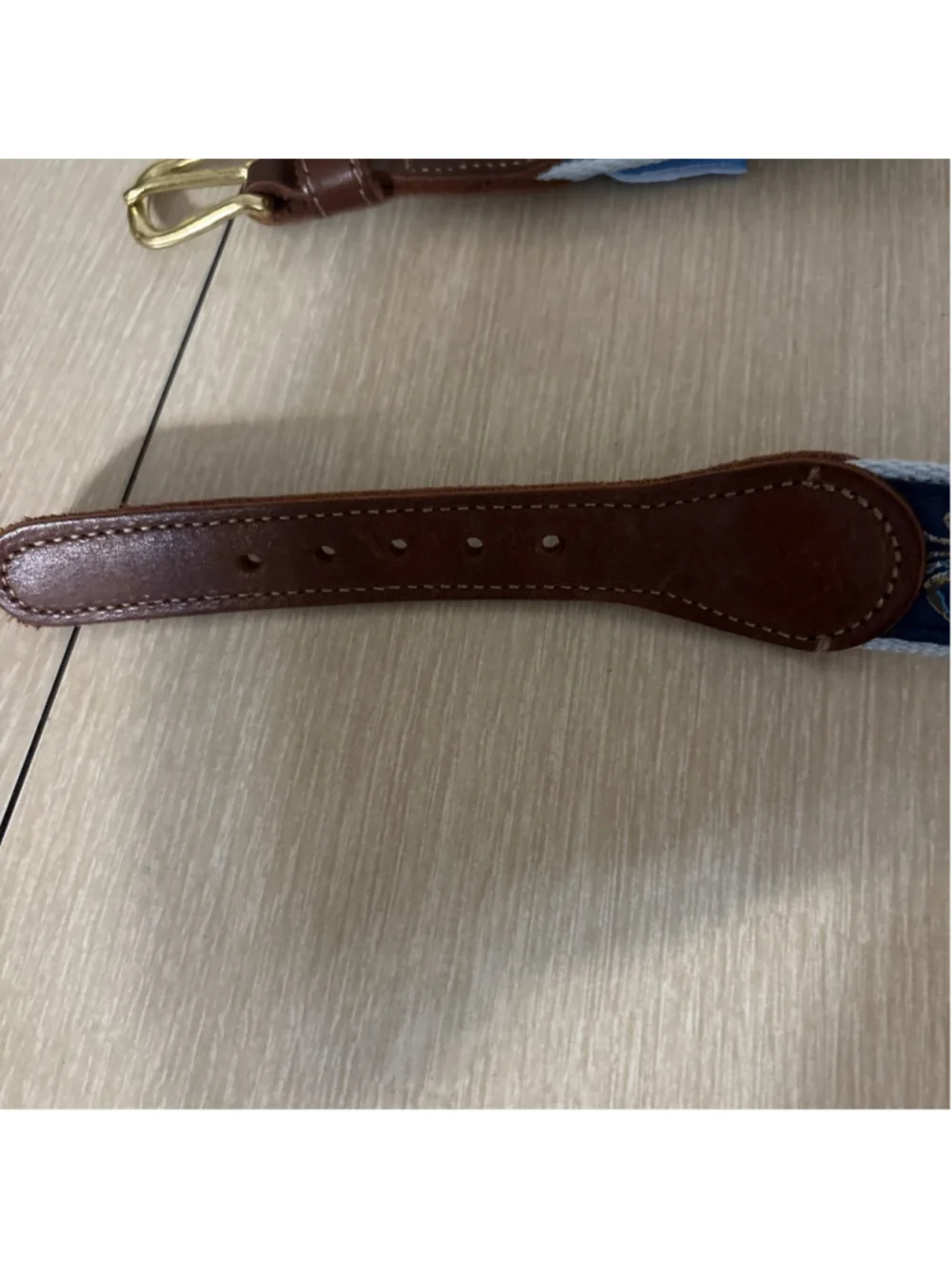J. Bailey Blue Crab On Navy 24” Ribbon Belt 1183